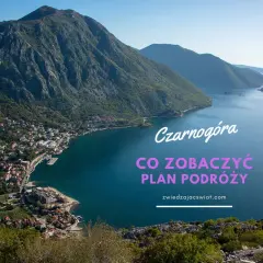 Widok na Zatokę Kotorską w Czarnogórze. Idealna pogoda w kwietniu na zwiedzanie.