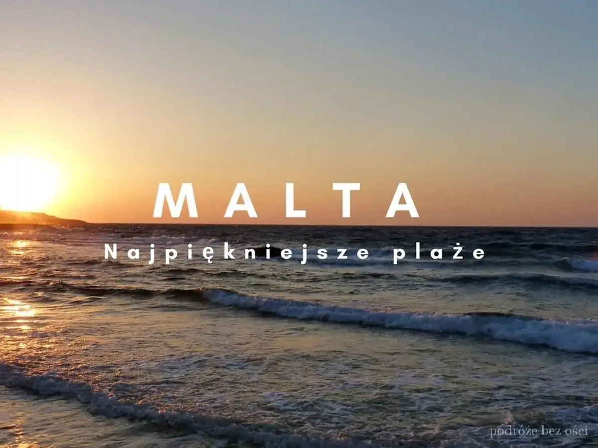 Zachód słońca na Malcie we wrześniu. Idealna pogoda na plażowanie i podziwianie fal.
